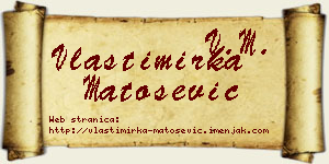 Vlastimirka Matošević vizit kartica